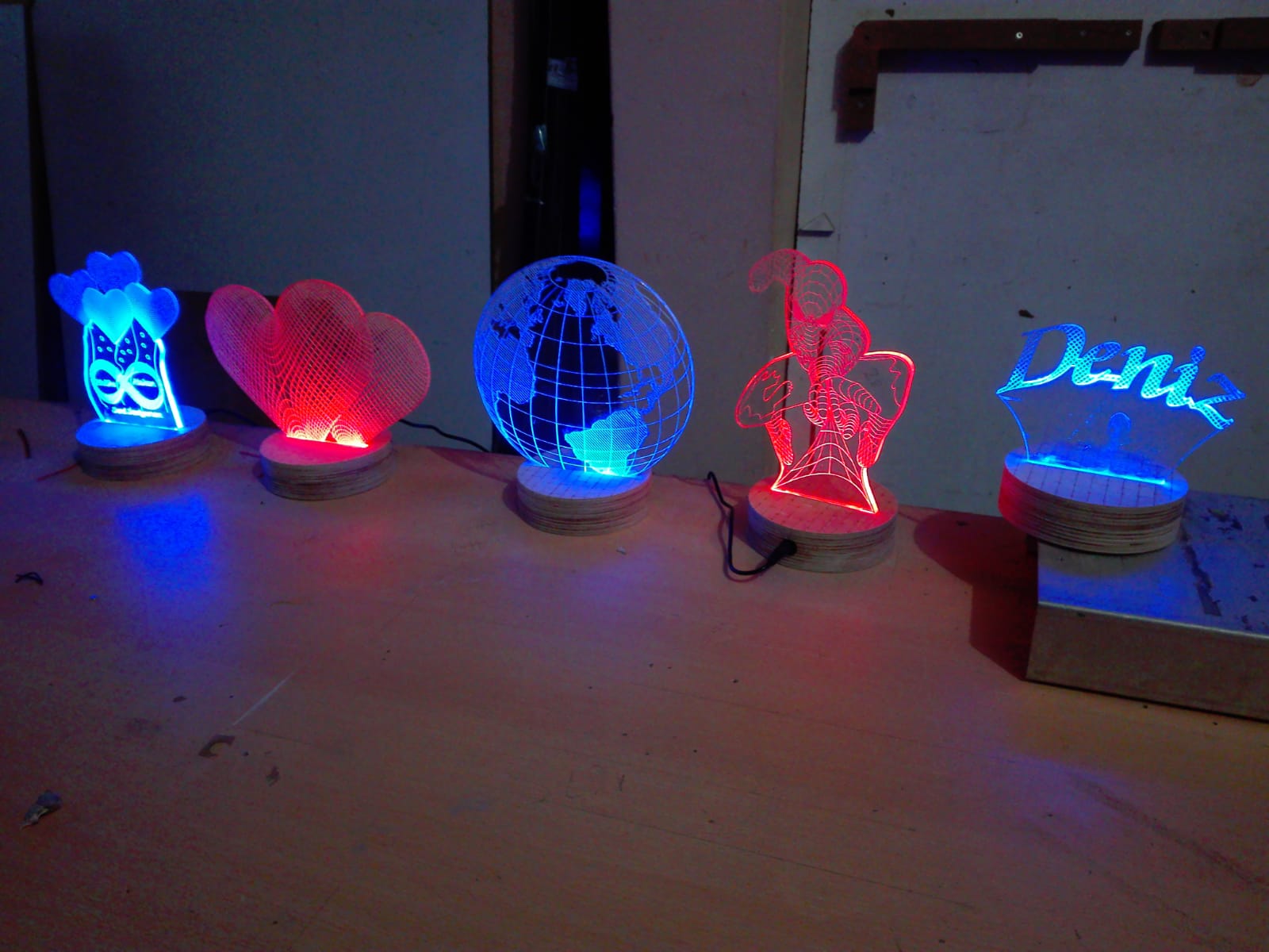 3d 3 boyutlu led lambalar