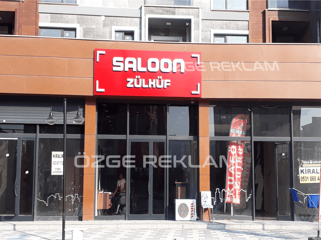 ozge reklam saloon zulkuf kuafor tabela