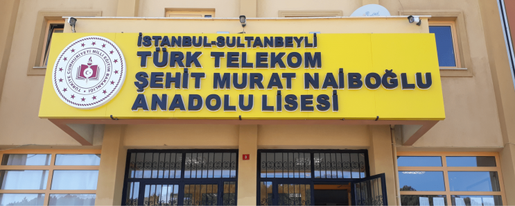 ozge reklam turk telekom lisesi tabelasi