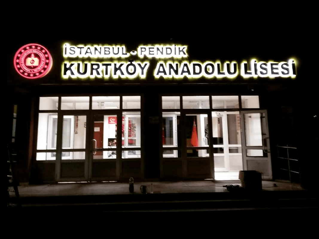 Kurtköy Anadolu Lisesi Işıklı Tabela Çalışması