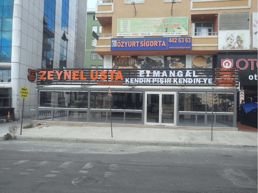 Zeynel Usta Et Mangal Işıklı Kutu Harf Tabela