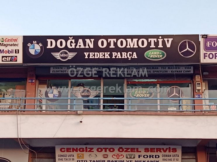 Oto Yedek Parça Tabelası