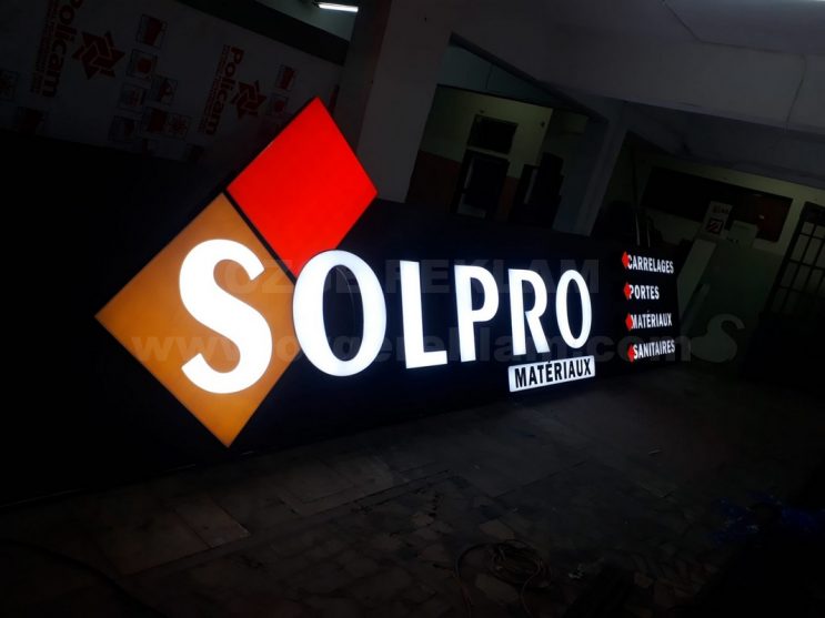 Solpro Işıklı Tabela